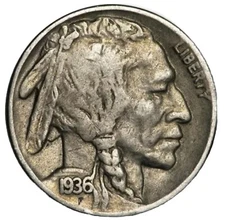 1936-P Buffalo Nickel Full Date FAST FREE SHIPPING