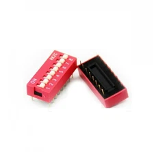 5PCS Red 2.54mm Pitch 8-Bit 8-Positions Way Slide Type DIP Switch Module NEW CA