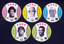 1976 Discs Baseball  LOT OF 5 Includes Pete Rose and Rod Carew Plus 3   ENG
