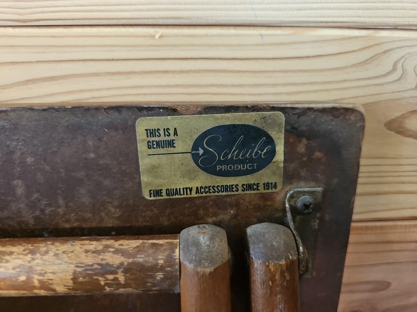 Vintage MCM SCHEIBE TV Table Wood Folding Trays Set Of 4 with stand