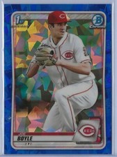 2020 Bowman Draft Sapphire BD165 Joe Boyle blue base Reds 1st Bowman