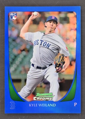 2011 Bowman Chrome #102 Kyle Weiland /199 Blue Refractor RC Boston Red Sox