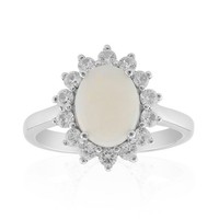 Cavill Ring Sterlingsilber 0,97Ct Opal 0,63Ct Zirkon Oval Damen Platin-