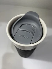 Ello Ogden Ceramic Tumbler BPA Free Travel Mug With Lid Gray Silicone 16 Ounce