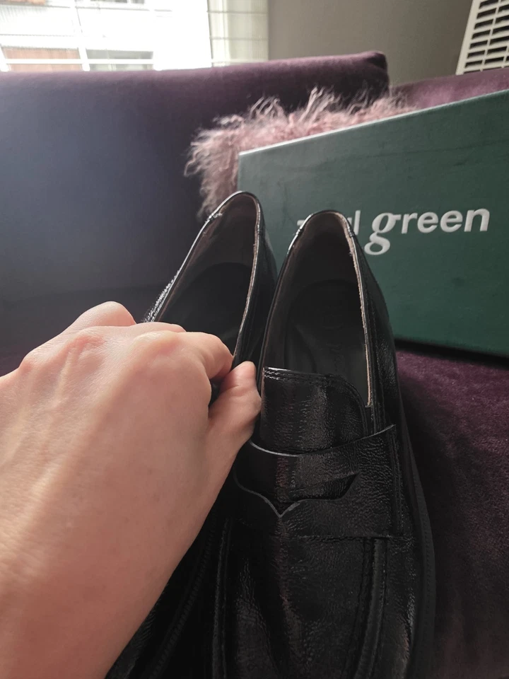 MOCASÍN para mujer Paul Green OGDEN negro arrugado talla 7,5 Foto 4 de 4