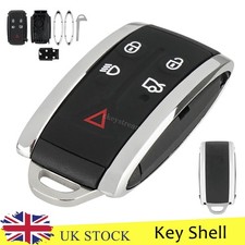 5 Button Jaguar XF XJ XKR XK XFR X Type Remote Car Key Fob Case Chrome Shell UK
