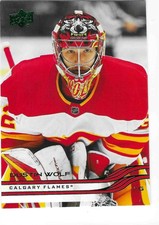 2025/26 Upper Deck Series 2 Holiday Green Dustin Wolf Calgary Flames