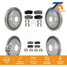 Front Rear Coated Disc Brake Rotors And Ceramic Pads Kit For Hyundai Kona