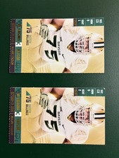 2 Baylor vs West Virginia 10/17/15 NCAA football TICKET STUBS w/ ANDREW BILLINGS