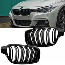 Set Doppelsteg K�hlergrill Schwarz Glanz Sport f�r BMW 3er F30 F31 ab 2011-2019