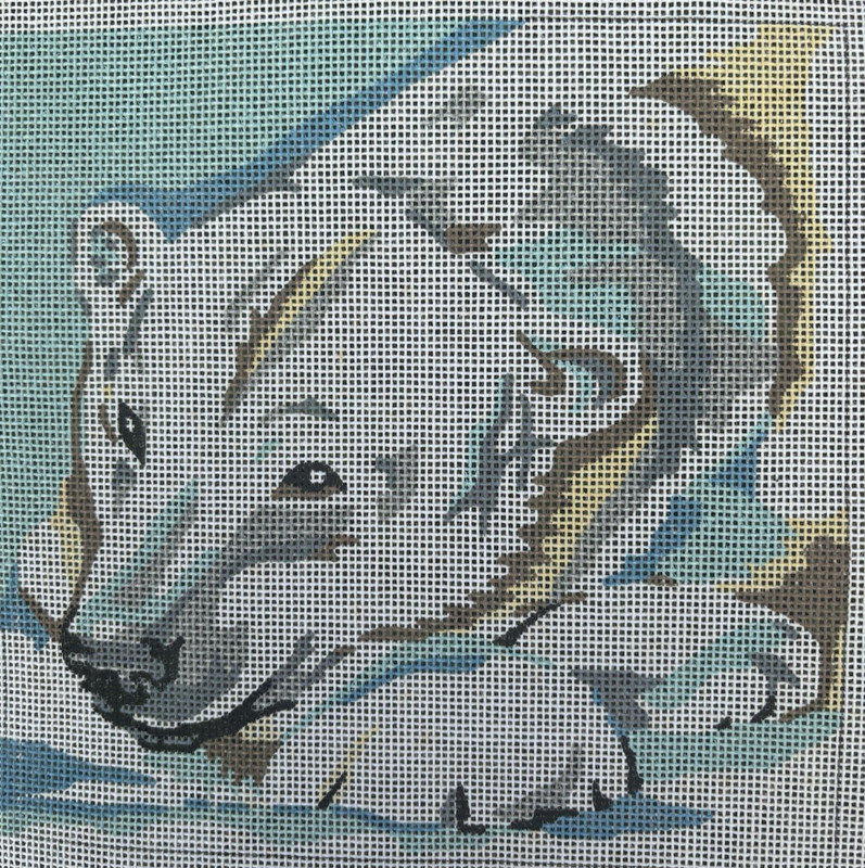 "Bear With Me" Printed Needlepoint Canvas