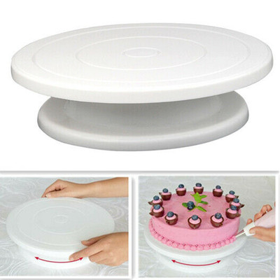 28cm Küche Kuchen Dekorieren Glasur Drehteller Display Ständer Drehbar