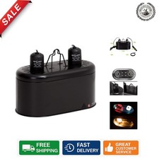 Certified Dual Dome Reptile Lamp Fixture - Ideal for Bearded Dragons  More