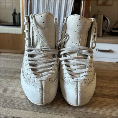 Edea Ice Fly White Figure Skating Boots Size 245 Made in USA