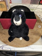 Vintage Cartoon Plushy Black Bear