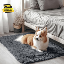 2X3 Machine Washable Small Bedside Rug, Soft Fluffy Shaggy Entryway Throw Rugs f