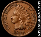 1890 Indian Head Cent - Scarce  Better Date  No Reserve  #J8636