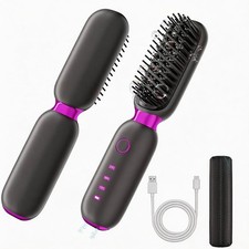 Cordless Hair Straightener Brush, Mini Portable Travel Wireless Hot Brush  6000