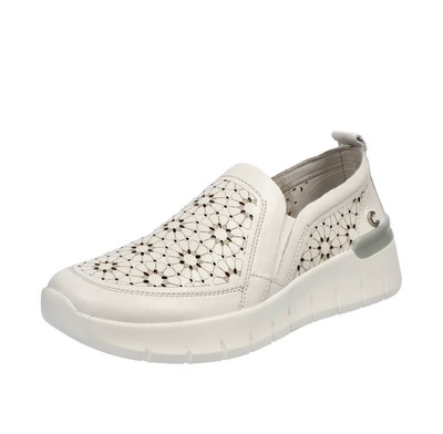 Cinzia Soft Mocassini Traforati In Pelle Bianco - Taglia 36 [22.5cm] Scarpe