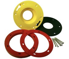 OATEY 43402 Set-Rite Toilet Flange Extension Kit, 3/4" - 7/8", Red, Yellow