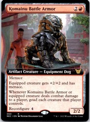 Komainu Battle Armor (Extended Art) #60 - Commander: Kamigawa: Neon Dynasty