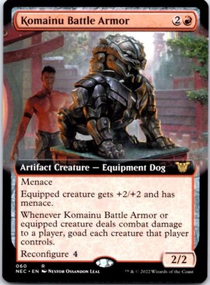 Komainu Battle Armor (Extended Art) Commander: Kamigawa: Neon Dynasty, 60 NM