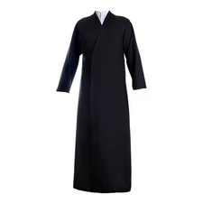 Islamic Robe Muslim Men Cloak Thobe Overcoat Traditional Arab Wear wool stuff