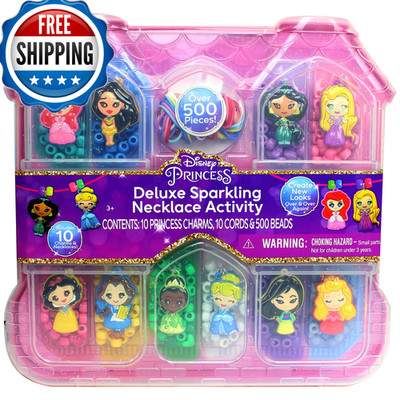 Tara Toys Disney Princess Deluxe Necklace Activity Case Jewelry Making Kit