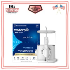 Waterpik Evolution Water Flosser 10 Settings 5 Tips ADA Accepted White