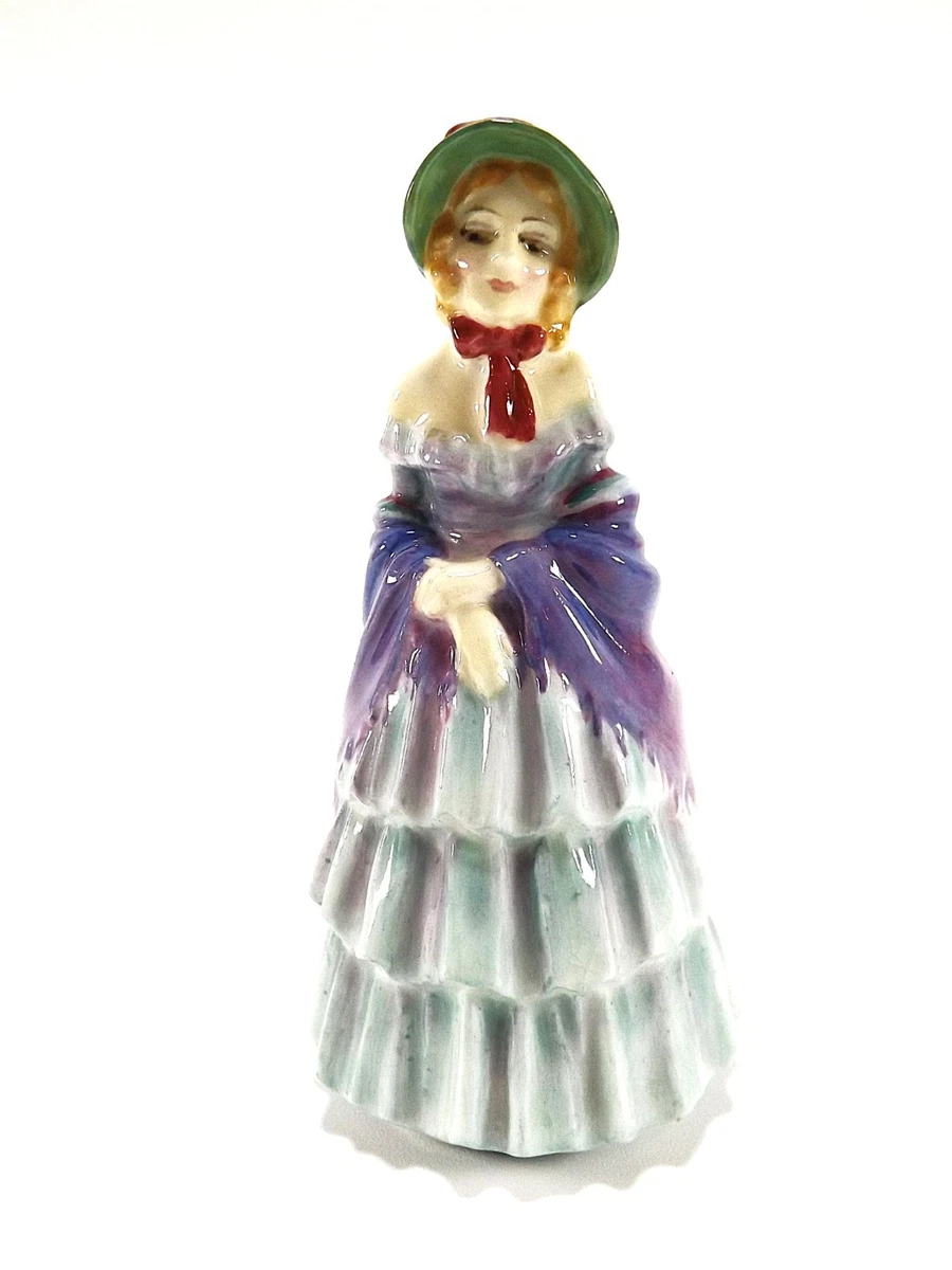 Victorian Lady Figurine In Antique Ceramic & Porcelain Figurines
