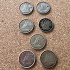Lot of 7 80% Silver Canadian Dimes 1943,1952,1953,1960,1961, 2@ 1962