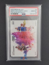 2024 Prizm Black Nikola Jokic Giannis Antetokounmpo Color Blast Duals PSA 10