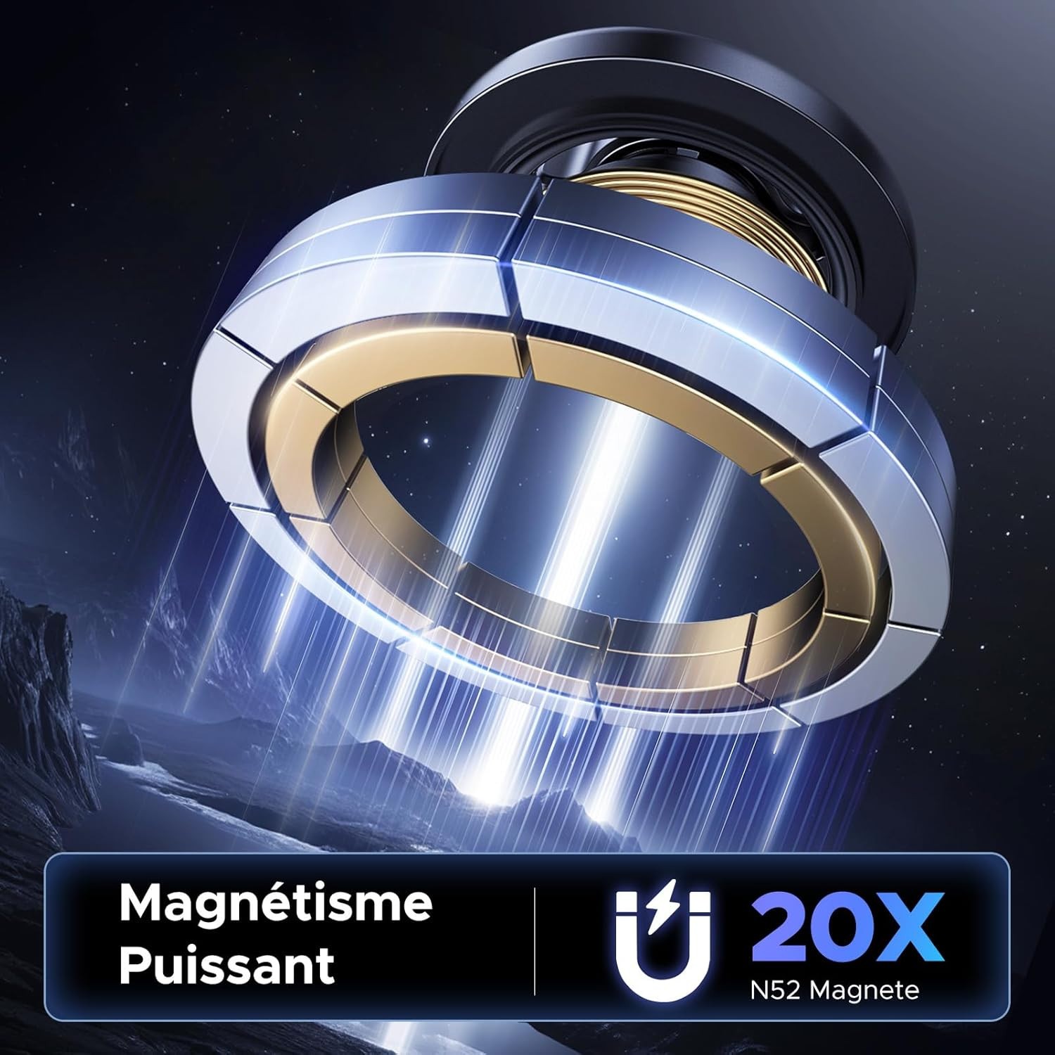 UGREEN Fixation Aimant Voiture MagSafe – Support Magnétique iPhone & Android
