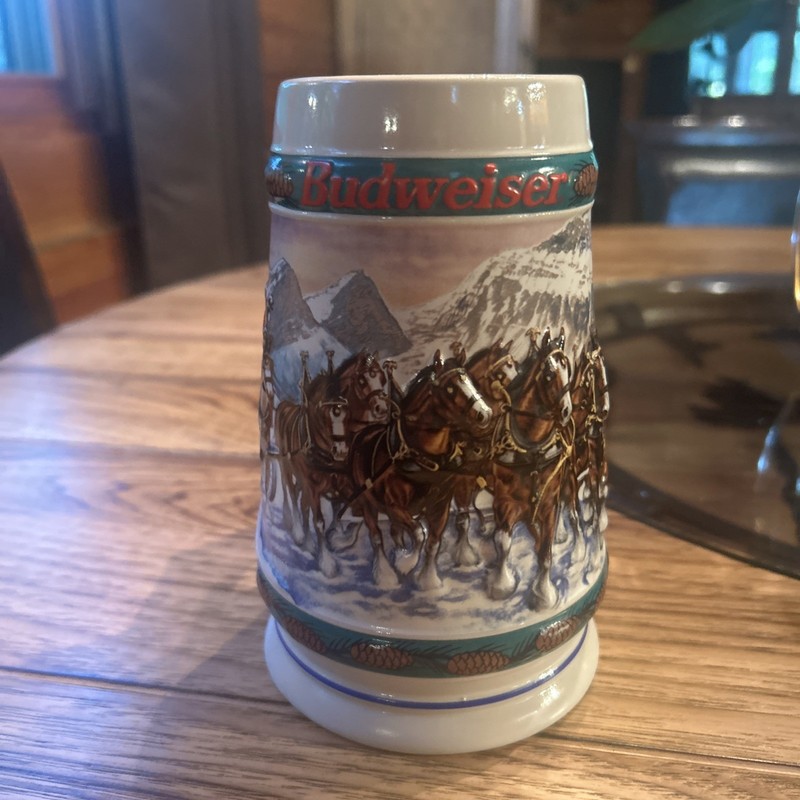 1993 Budweiser Holiday Stein Collection “Special Delivery” Anheuser-Busch Inc
