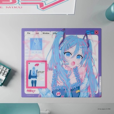 SP-005 Miku OS Wallhack X Miku Glass Mousepad In Hand* Free Ship**