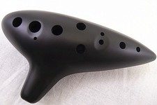 New 12 Holes Matte Black Ocarina Flute fingering chart Ocarina Bag
