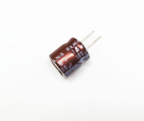 Condensatore Elettrolitico 100uF 16V 105°C Radiale 6x8mm ELNA performato (3 Pz) - Picture 1 of 1