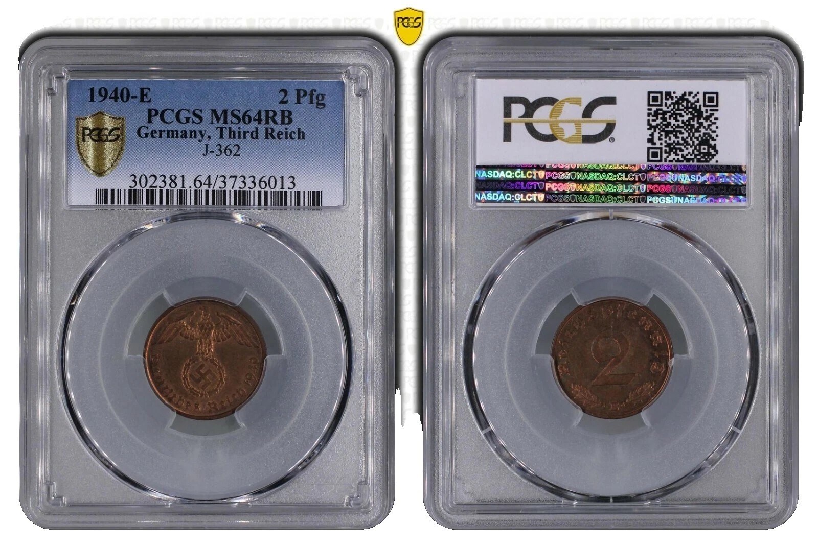 Monedas de bronce 1940 años Alemán