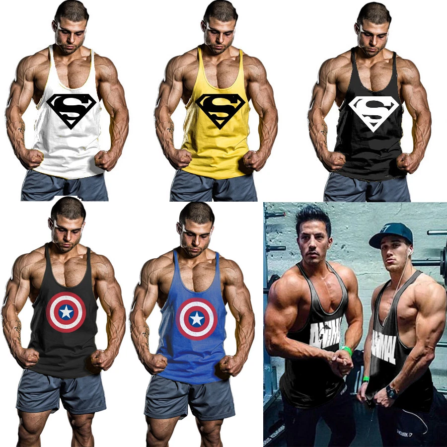 Supermen Captain America Men Gym Tank