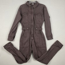 YFB Young Fabulous  Broke Jumpsuit Womens Small Brown Coveralls Utility Cargo