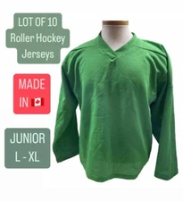 ITECH Hockey Jerseys [ JUNIOR L - XL LOT OF 10] GREEN Inline Roller VINTAGE New