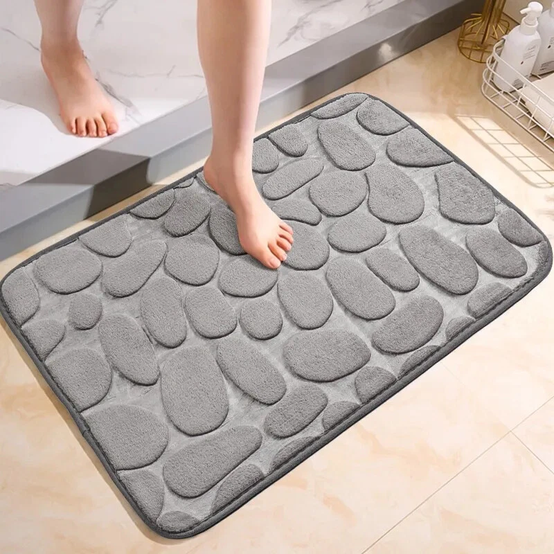 Alfombra de baño, alfombra suave y cómoda para baño, rápida absorción de agua Foto 2 de 4
