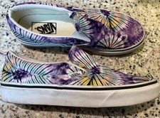 VANS OFF THE WALL PURPLE SKATEBOARD TYE DYE NEW AGE SNEAKER MEN 6 WOMEN 7.5 /38