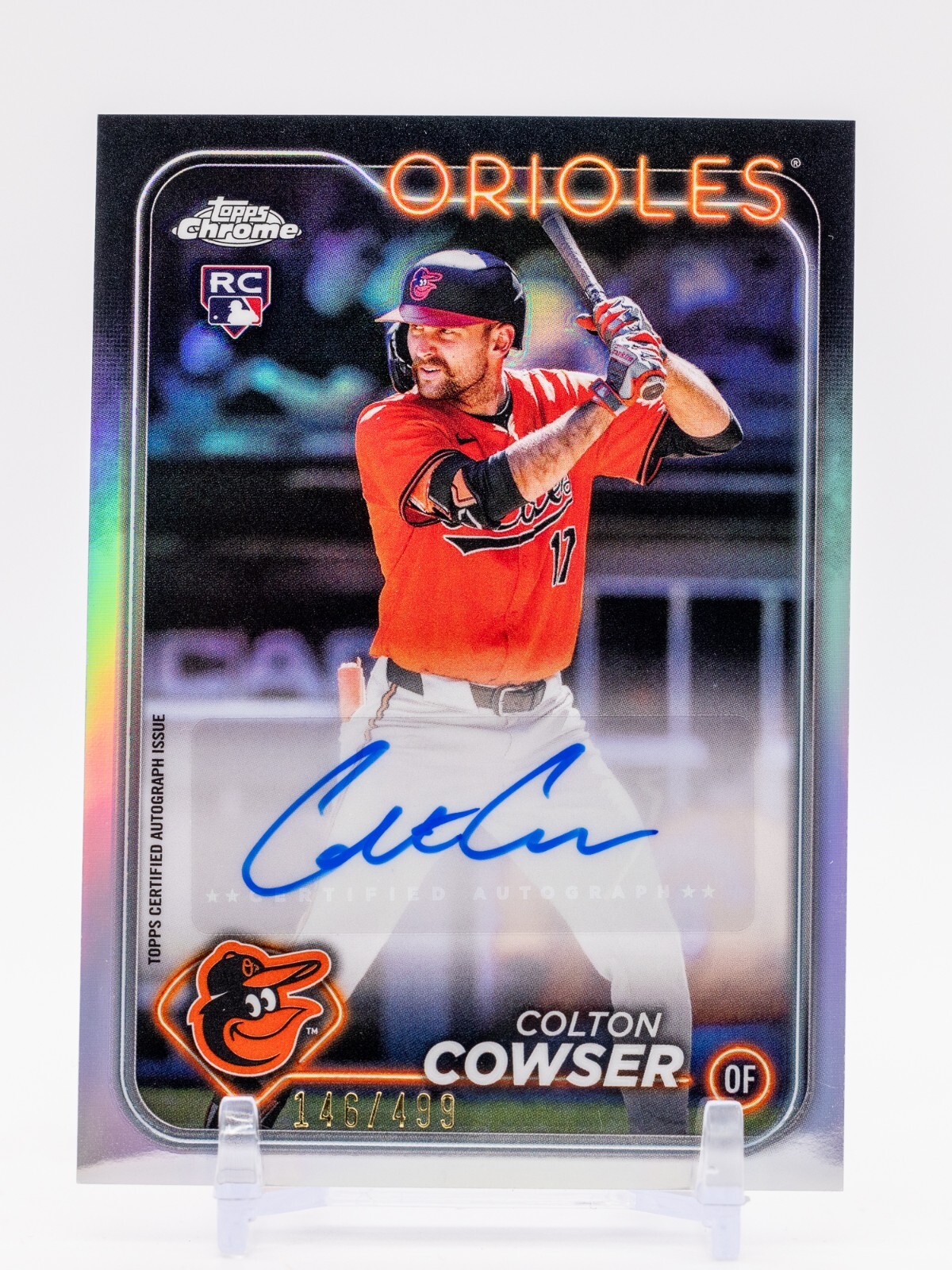 2024 Topps Chrome Update Series - Autographs Refractor #AC-CC Colton Cowser /499