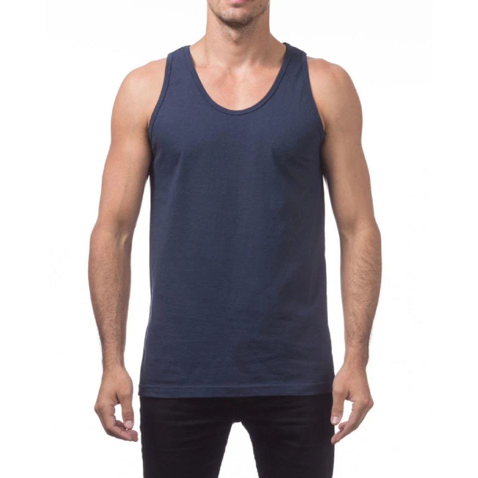 PACK DE 3 CAMISETAS SIN MANGAS PROCLUB CONFORT PARA HOMBRES PRO CLUB INFORMAL SIN MANGAS GIMNASIO VERANO Foto 3 de 4