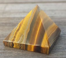 NATURAL TIGER EYE SMALL GEMSTONE PYRAMID 20-22mm