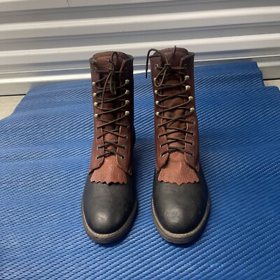 Men\'s Brown Leather Hiking Boots - Unbranded UNBRANDED BROWN FAUX. LEATHER HIKING WORK ANKLE MENS 8.5  main image 4
