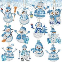 Diamond Painting Schneemann Weihnachtsdeko AnhäNger Diy Set 12 StüCk
