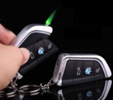 Bmw Limited Edition Jet Flame Key Ring Gas Lighter Windproof U.k. Seller