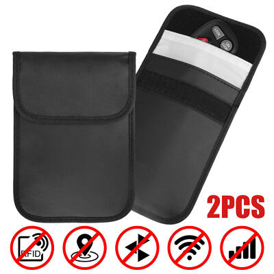 RFID Signal Blocking Shielding Pouch Faraday Bag Cell Phone Wallet Blocker 2PCS